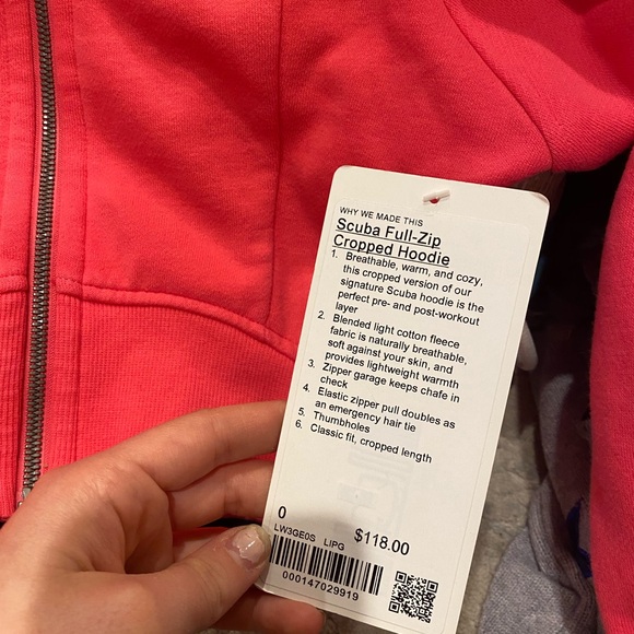 LULULEMON Women's Pink Zip-Up Hoodie - Picture 6 of 8